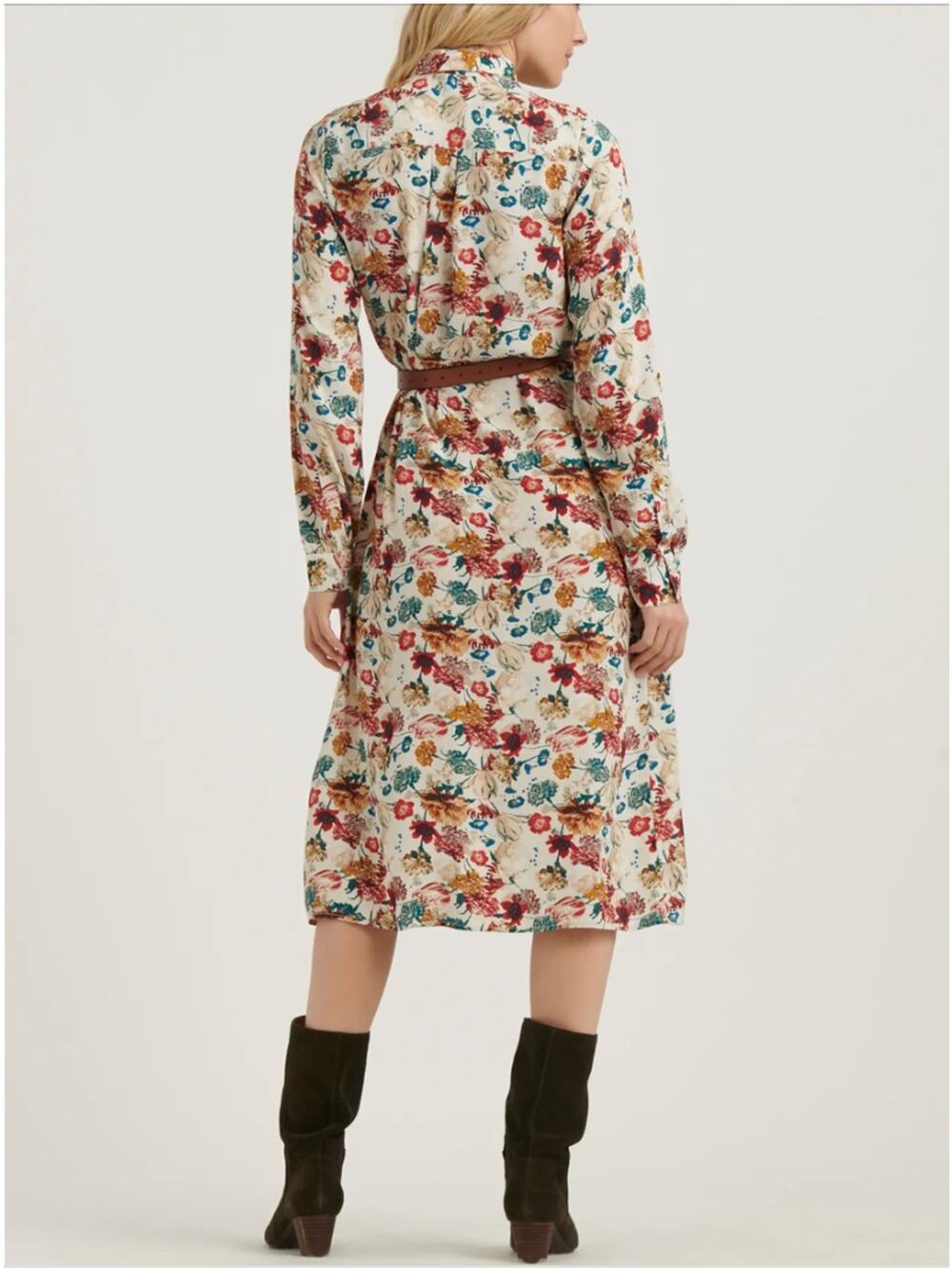 Lucky Brand Chelsea Utility Dress Floral Shirt Dress Yellowstone M READ